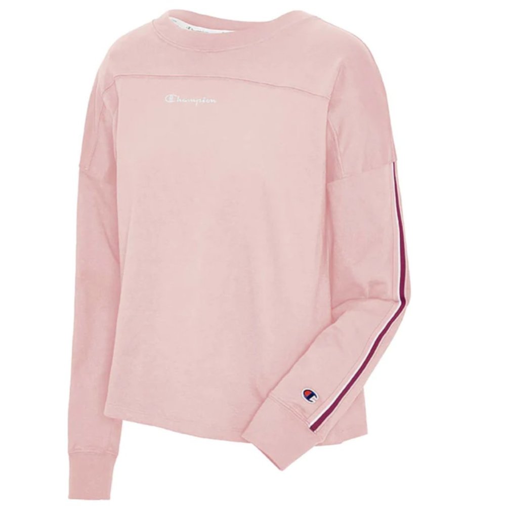 NWT Champion Women's Campus Long-Sleeve in Hush Pink